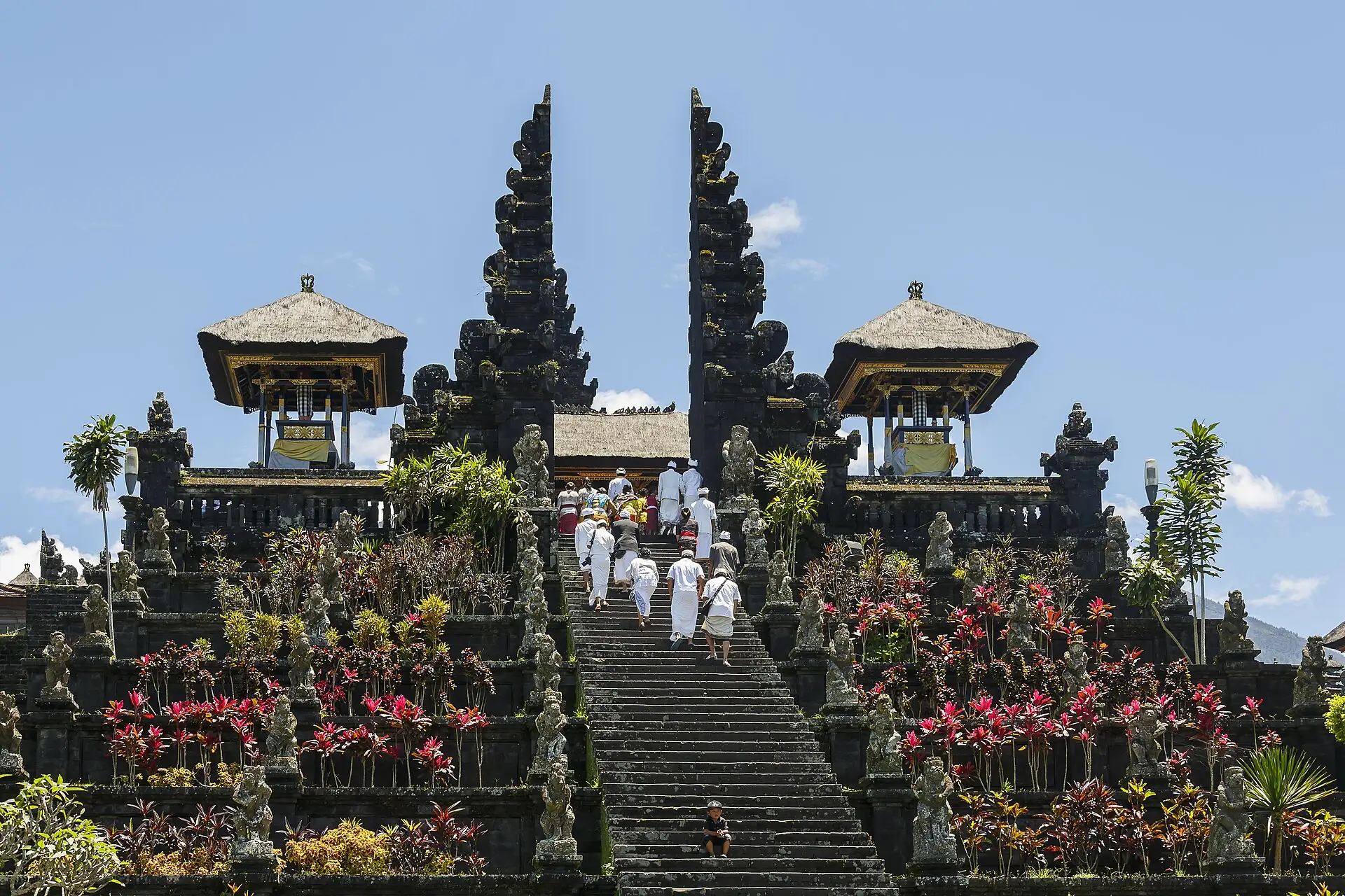 The split gate and steps of Besakih Temple in Bali