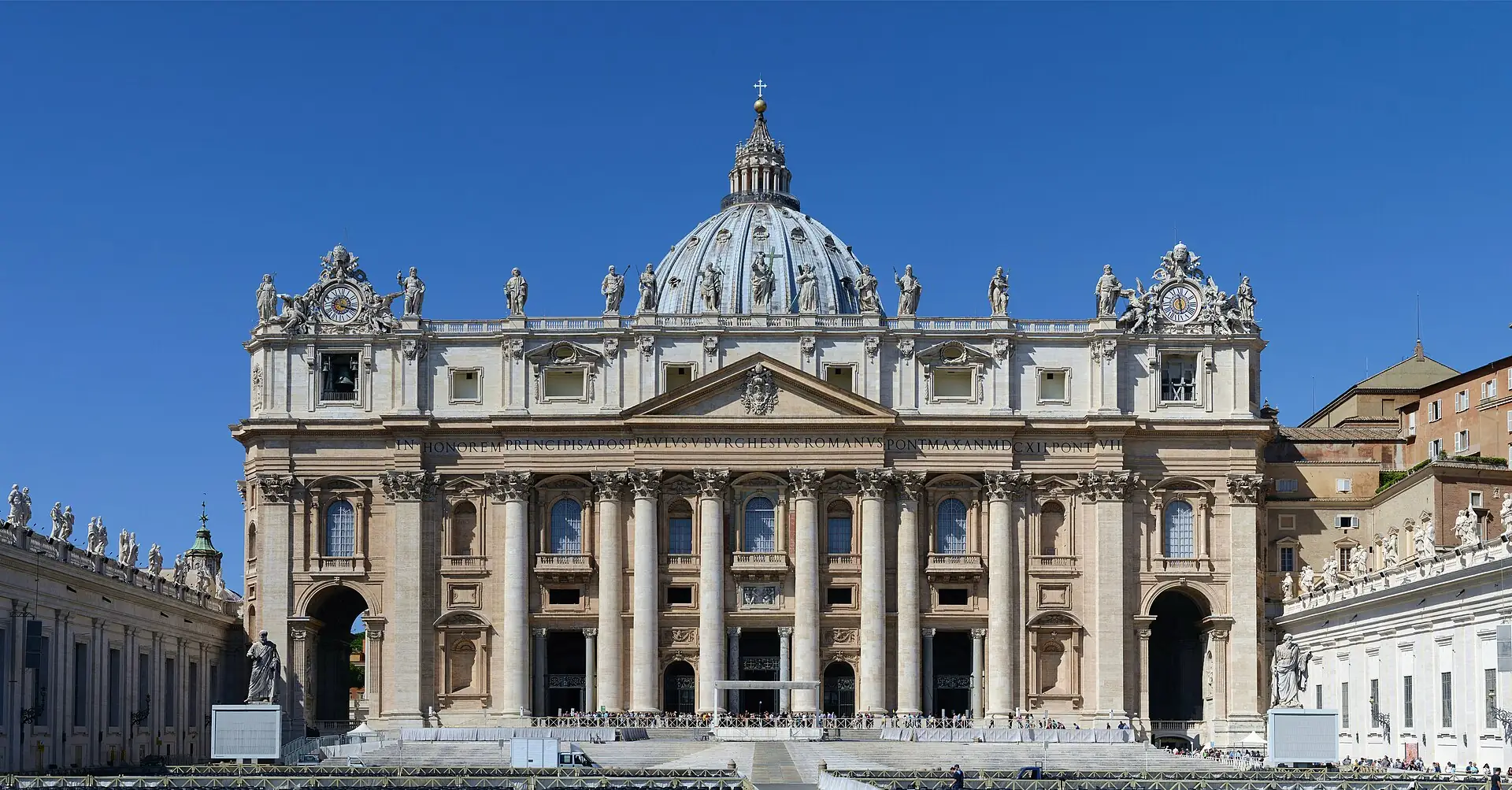 St. Peter's Basilica and its dome in Vatican City